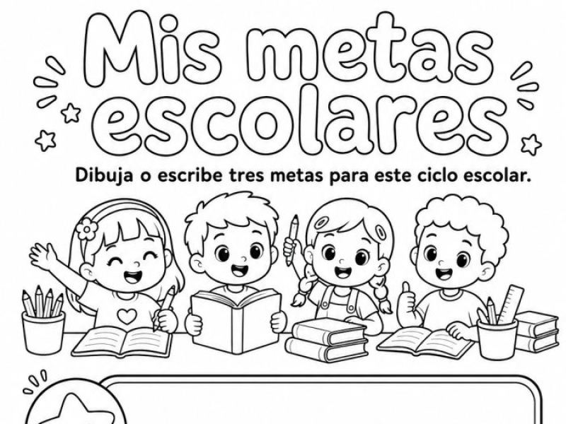 Portada de Mis metas para el ciclo escolar